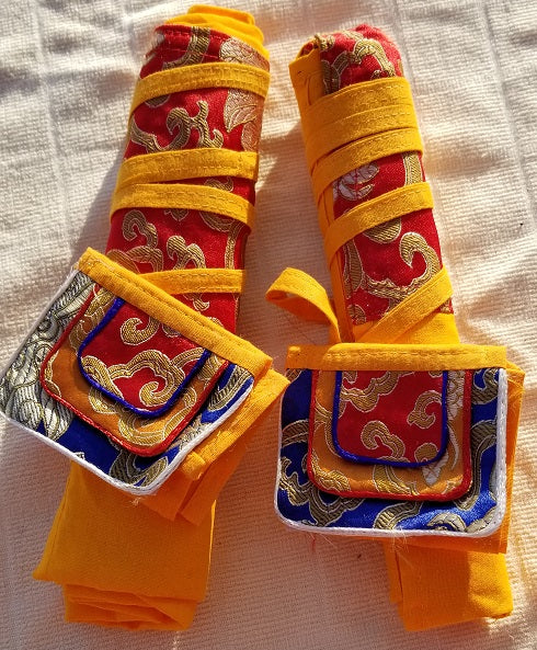 Pecha Covers དཔེ་རས།  Cotton Cloth and Tongue