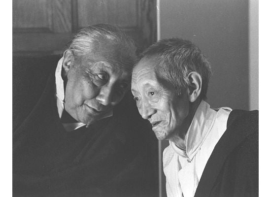 H.H. Dilgo Khyentse Rinpoche with Kalu Rinpoche