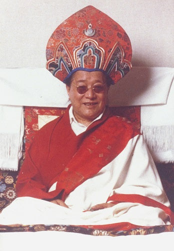 Kyabje Dudjom Rinpoche (on throne in brocade hat)